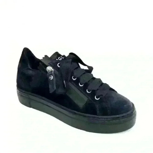 AGL Attilio Giusti Leombruni Shoes - AGL Blue Suede Night Nero Light Weight Low Top Sneakers EU SIZE 36